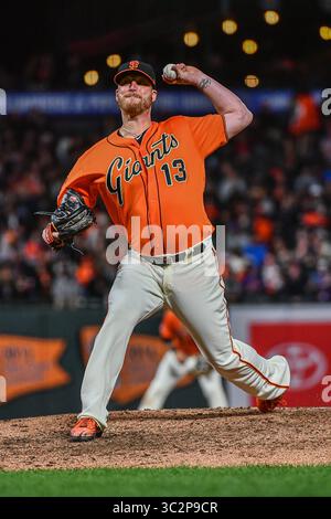 19 juillet 2019 : le lanceur de secours des Giants de San Francisco Will Smith (13) en action lors du match MLB entre les mets de New York et les Giants de San Francisco à Oracle Park à San Francisco, CA. Chris Brown/CSM(Credit image : &copy ; Chris Brownm/CSM via ZUMA Wire) Banque D'Images
