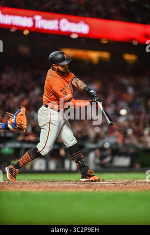 19 juillet 2019 : Kevin Pillar (1), joueur du centre des San Francisco Giants, à la batte pendant le match MLB entre les mets de New York et les Giants de San Francisco à Oracle Park à San Francisco, CA. Chris Brown/CSM(Credit image : &copy ; Chris Brownm/CSM via ZUMA Wire) Banque D'Images