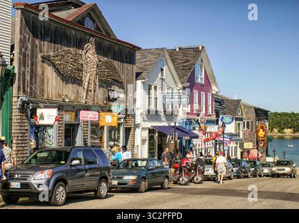 7 septembre 2005 - Bar Harbor, Maine, États-Unis - la rue principale de Bar Harbor, Maine, une destination touristique préférée. (Crédit image : © Arnold Drapkin/ZUMA Wire) Banque D'Images