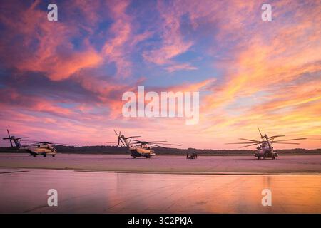 Le 17 juillet 2019 - Brunswick, Maine, États-Unis - hélicoptères CH-53E Super Stallion de la troisième étape des Marines, déployés pour un entraînement à Brunswick, Maine, le 17 juillet 2019. (Crédit image : © U.S. Marines/ZUMA Wire/ZUMAPRESS.com) Banque D'Images