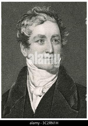 8 mars 2019, États-Unis : Sir Robert Peel (1788-1850), 2e baronnet, homme d'État britannique et homme politique, a servi deux fois comme premier ministre du Royaume-Uni 1834-35, 1841-46, Portrait de tête et d'épaules, gravure sur acier, Galerie du Portrait d'hommes et de femmes éminents d'Europe et d'Amérique par Evert A. Duyckinck, publié par Henry J. Johnson, Johnson, Wilson & Company, New York, 1873 (crédit image : © JT Vintage/Glasshouse via ZUMA Wire) Banque D'Images