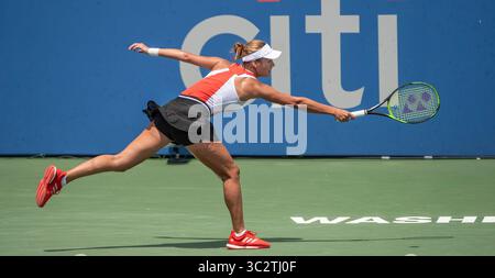 Août 3,2019 : Anna Kalinskaya (RUS) perd face à Jessica Pegula (USA) 6-3, 3-6, 6-1, au CitiOpen joué au Rock Creek Park Tennis Center à Washington, DC. â©Leslie Billman/Tennisclix/CSM(image de crédit : &copy ; Leslie Billman/CSM via ZUMA Wire) Banque D'Images