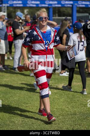 3 août 2019, Pasadena, Californie, États-Unis d'Amérique : les fans assistent au match de la tournée de la victoire de l'équipe nationale féminine des États-Unis avec l'équipe nationale d'Irlande le samedi 3 août 2019 au Rose Bowl Stadium de Pasadena, en Californie. Le WNT américain bat l'Irlande 3-0. DOUGLAS CUELLAR/PI (crédit image : © Prensa Internacional via ZUMA Wire) Banque D'Images