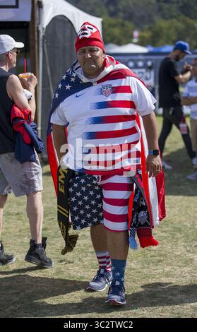 3 août 2019, Pasadena, Californie, États-Unis d'Amérique : les fans assistent au match de la tournée de la victoire de l'équipe nationale féminine des États-Unis avec l'équipe nationale d'Irlande le samedi 3 août 2019 au Rose Bowl Stadium de Pasadena, en Californie. Le WNT américain bat l'Irlande 3-0. DOUGLAS CUELLAR/PI (crédit image : © Prensa Internacional via ZUMA Wire) Banque D'Images