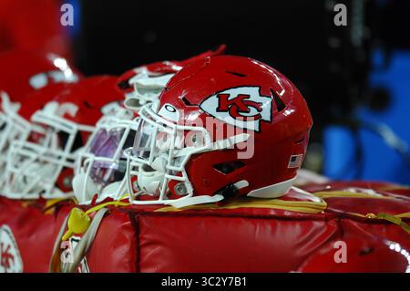 17 août 2019 : KC Helmets lors des Pittsburgh Steelers vs Kansas City Chiefs à Heinz Field à Pittsburgh, PA. Jason Pohuski/CSM(image de crédit : &copy ; Jason Pohuski/CSM via ZUMA Wire) Banque D'Images