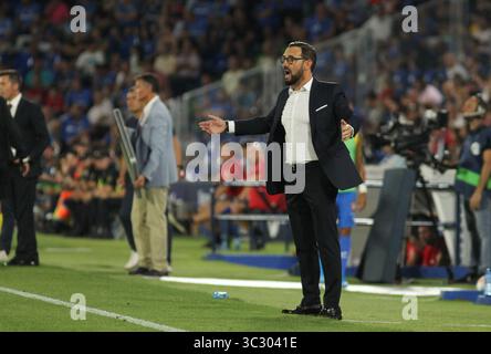 24 août 2019, Getafe, Madrid, Espagne : Bordalas de Getafe en action pendant le match de football du championnat espagnol de la Liga, entre Getafe et Athletic de Bilbao, 24 août, Colisée Alfonso Perez, à Getafe, Madrid, Espagne. (Crédit image : © AFP7 via ZUMA Wire) Banque D'Images
