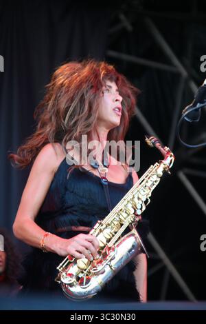 24 août 2019, Kingham, Royaume-Uni de Grande-Bretagne et d'Irlande du Nord : les Zutons se produisent au Big Feastival le 24 août 2019 à Kingham, Oxfordshire, Royaume-Uni (crédit image : © Famous/Ace Pictures via ZUMA Press) Banque D'Images