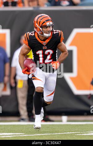 22 août 2019 : Alex Erickson (12 ans), receveur des Cincinnati Bengals Wide, lors d'un match de pré-saison entre les Giants de New York et les Cincinnati Bengals, au Paul Brown Stadium de Cincinnati, OHIO. Adam Lacy/CSM(image de crédit : &copy ; Adam Lacy/CSM via ZUMA Wire) Banque D'Images