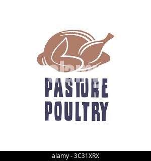 Logo de volaille de pâturage Illustration de Vecteur