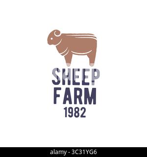 Logo Sheep Farm Illustration de Vecteur