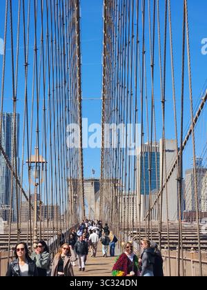 le pont de brooklyn new york abstrait Banque D'Images