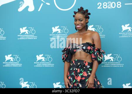 1er septembre 2019, Venise, Italie : MILAUNA JACKSON assiste à l'appel photo américain de la peau lors du 76e Festival du film de Venise (crédit image : © Mickael Chavet/ZUMA Wire) Banque D'Images