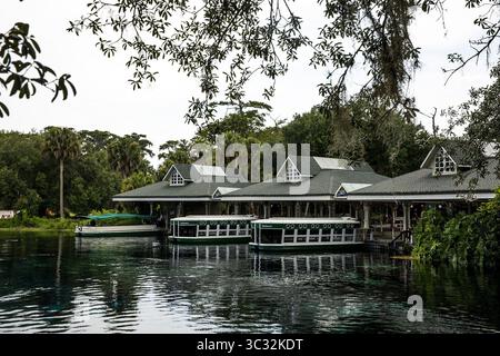 18 juillet 2019, Silver Springs, FL, États-Unis : les excursions en bateau à fond de verre sont une attraction populaire au Silver Springs State Park en Floride. (Crédit image : © TNS via ZUMA Wire) Banque D'Images
