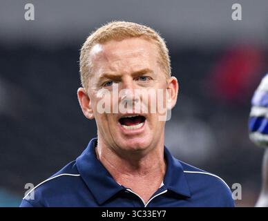 24 août 2019 :.Dallas Cowboys entraîneur-chef Jason Garrett.pendant un match de football NFL entre les Texans de Houston et les Cowboys de Dallas au AT&T Stadium à Arlington, Texas. .Manny Flores/CSM Banque D'Images