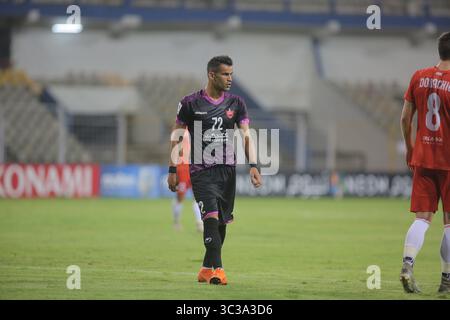 23 avril 2021, Munich, Bavière, États-Unis : GOA, INDE - 23 AVRIL : Issa Alekasir lors du match de Ligue des champions de l'AFC entre Perspolis et Goa au stade Fatorda le 23 avril 2021 à Goa, en Inde. (Crédit image : © ATPImages/ATPImages via ZUMA Wire) Banque D'Images