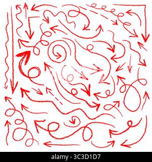 Jeu de flèches fait à la main. dessiné à la main. Pas ai, illustration vectorielle Illustration de Vecteur