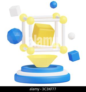 Avenir de l'illustration d'icône ai 3D. Banque D'Images