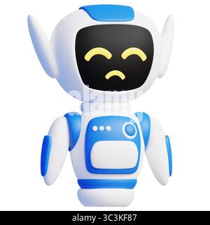 Illustration de l'icône erreur robotique 3D. Banque D'Images