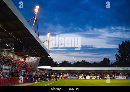 Crawley UK 25 juillet 2025 - lors du match amical de football de pré-saison entre Crawley Town et Crystal Palace au Broadfield Stadium de Crawley : crédit Simon Dack /TPI/ Alamy Live News Banque D'Images