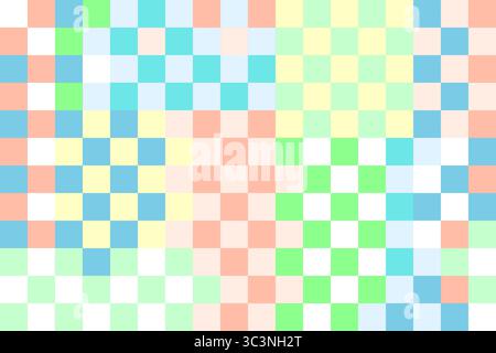 Un motif à carreaux coloré crée un arrière-plan vibrant et abstrait Banque D'Images