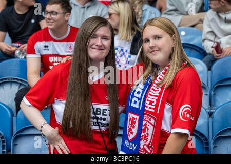 Les fans de Middlesbrough avant le match amical de pré-saison entre les Glasgow Rangers et Middlesbrough à Ibrox Park, Glasgow le samedi 26 juillet 2025. (Photo : Trevor Wilkinson | mi News) crédit : MI News & Sport /Alamy Live News Banque D'Images