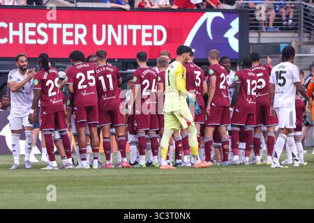 East Rutherford, États-Unis. 26 juillet 2025. Les joueurs Manchester United et West Ham dans la première League Summer Series au MetLife Stadium à East Rutherford (NJ) aux États-Unis ce samedi, 26 crédit : Brazil photo Press/Alamy Live News Banque D'Images