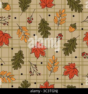 jeu de vecteur dessiné à la main doodle d'automne Illustration de Vecteur