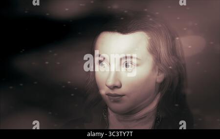 Portrait de Georg Philipp Friedrich Freiherr von Hardenberg, pseudonyme et pseudonyme Novalis, 1772 - 1801, poète allemand du début du romantisme allemand, édité numériquement Banque D'Images