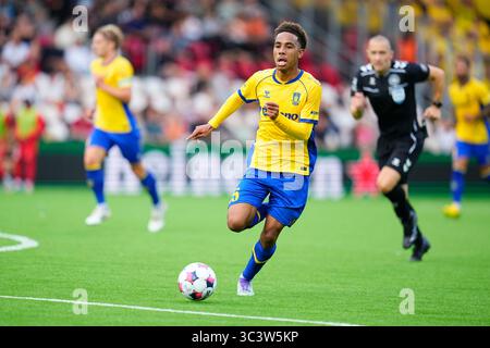 Farum, Danemark. 27 juillet 2025. FC Nordsjaelland moeder Broendby SI i Superligaen paa droit à Dream Park i Farum soendag den 27. juillet 2025 crédit : Ritzau/Alamy Live News Banque D'Images