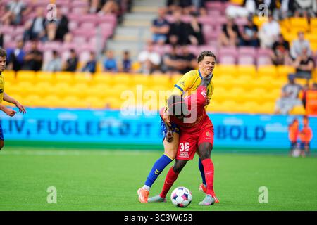 Farum, Danemark. 27 juillet 2025. FC Nordsjaelland moeder Broendby SI i Superligaen paa droit à Dream Park i Farum soendag den 27. juillet 2025 crédit : Ritzau/Alamy Live News Banque D'Images