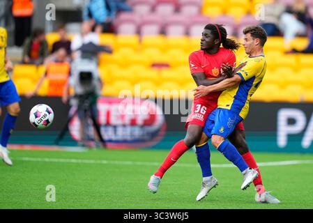 Farum, Danemark. 27 juillet 2025. FC Nordsjaelland moeder Broendby SI i Superligaen paa droit à Dream Park i Farum soendag den 27. juillet 2025 crédit : Ritzau/Alamy Live News Banque D'Images