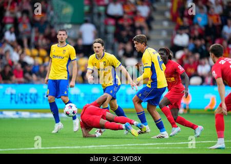 Farum, Danemark. 27 juillet 2025. FC Nordsjaelland moeder Broendby SI i Superligaen paa droit à Dream Park i Farum soendag den 27. juillet 2025 crédit : Ritzau/Alamy Live News Banque D'Images