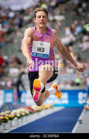 Berlin, Deutschland. 27 juillet 2025. Max He ? (GER) ; ISTAF AM 27.07.2025 im Olympiastadion à Berlin (GER). Crédit : dpa/Alamy Live News Banque D'Images