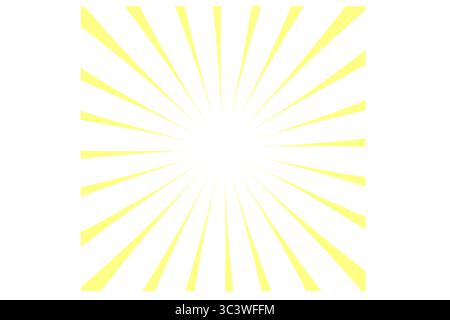 fond sunburst avec des rayons radiaux abstraits jaunes et blancs doux Illustration de Vecteur