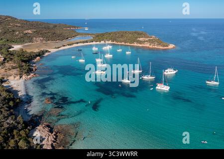 Plage de sable de rêve sur Corse, France Banque D'Images