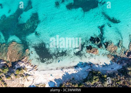 Plage de sable de rêve sur Corse, France Banque D'Images