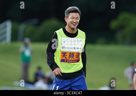 Suzuka, Japon. 27 juillet 2025. Kazuyoshi Miura (AtleticoSuzuka) Football/Football : match japonais '27th Japan Football League' entre l'Atletico Suzuka Club - Minebea Mitsumi FC au Mie Sports Garden à Suzuka, Japon . Crédit : Mutsu Kawamori/AFLO/Alamy Live News Banque D'Images