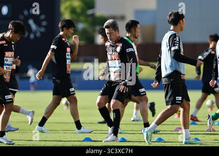 Suzuka, Japon. 27 juillet 2025. Kazuyoshi Miura (AtleticoSuzuka) Football/Football : match japonais '27th Japan Football League' entre l'Atletico Suzuka Club - Minebea Mitsumi FC au Mie Sports Garden à Suzuka, Japon . Crédit : Mutsu Kawamori/AFLO/Alamy Live News Banque D'Images