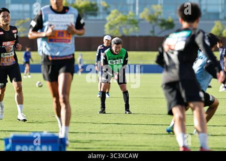 Suzuka, Japon. 27 juillet 2025. Kazuyoshi Miura (AtleticoSuzuka) Football/Football : match japonais '27th Japan Football League' entre l'Atletico Suzuka Club - Minebea Mitsumi FC au Mie Sports Garden à Suzuka, Japon . Crédit : Mutsu Kawamori/AFLO/Alamy Live News Banque D'Images