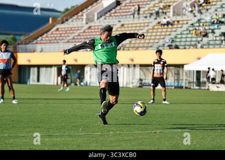 Suzuka, Japon. 27 juillet 2025. Kazuyoshi Miura (AtleticoSuzuka) Football/Football : match japonais '27th Japan Football League' entre l'Atletico Suzuka Club - Minebea Mitsumi FC au Mie Sports Garden à Suzuka, Japon . Crédit : Mutsu Kawamori/AFLO/Alamy Live News Banque D'Images