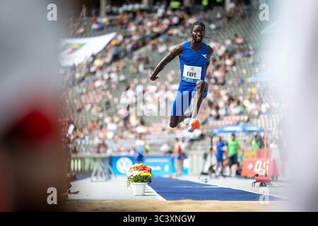 Berlin, Deutschland. 27 juillet 2025. Amath Faye (SEN) im Dreisprung ; ISTAF Berlin AM 27.07.2025 im Olympiastadion in Berlin (Deutschland). Crédit : dpa/Alamy Live News Banque D'Images