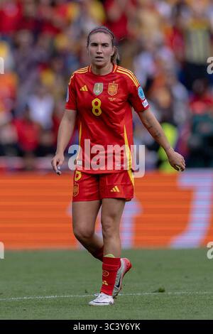 Bâle, Suisse. 26 juillet 2025. Bâle, Suisse, 27 juillet 2025 : Mariona Caldentey (8 ESP) lors de la finale de l'UEFA Womens EURO 2025 entre l'Angleterre et l'Espagne au Jakob-Park à Bâle, Suisse. Philipp Kresnik (Philipp Kresnik/SheKicks/SPP) crédit : SPP Sport Press photo. /Alamy Live News Banque D'Images