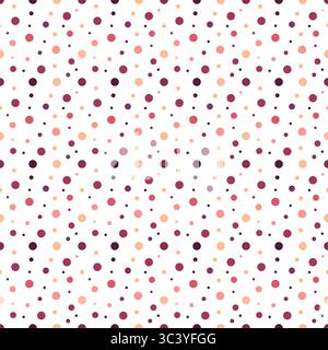 Motif sans couture coloré à pois. Texture sans couture avec des points espacés aléatoirement. Illustration de Vecteur