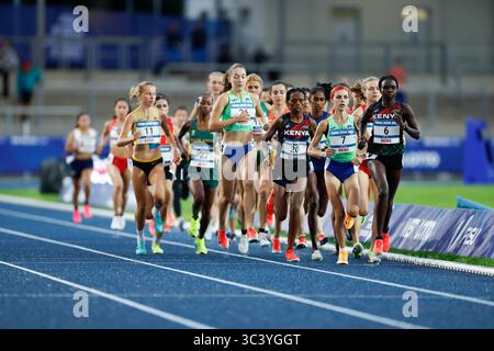 Lohrheidestadion, Bochum, Allemagne. 21 juillet 2025. Vue générale, 21 JUILLET 2025 - Athlétisme : Rhin-Ruhr 2025 FISU Jeux mondiaux universitaires d'été finale féminine du 10000m à Lohrheidestadion, Bochum, Allemagne. Crédit : AFLO SPORT/Alamy Live News Banque D'Images
