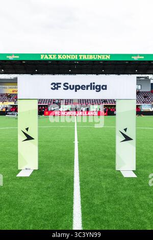 Farum, Danemark. 27 juillet 2025. Tout est prêt pour le match de Superliga 3F entre le FC Nordsjaelland et Broendby SI à droite du Dream Park à Farum crédit : Gonzales photo/Alamy Live News Banque D'Images