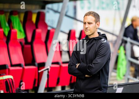 Farum, Danemark. 27 juillet 2025. L'entraîneur-chef Frederik Birk de Broendby, vu lors du match de 3F Superliga entre Silkeborg, Danemark. 27 juillet 2025. Crédit : Gonzales photo/Alamy Live News Banque D'Images