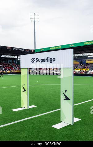 Farum, Danemark. 27 juillet 2025. Tout est prêt pour le match de Superliga 3F entre le FC Nordsjaelland et Broendby SI à droite du Dream Park à Farum crédit : Gonzales photo/Alamy Live News Banque D'Images