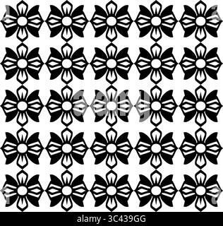 Motif textile floral noir sans couture Illustration de Vecteur