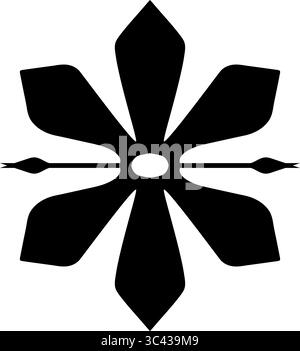 Motif floral stylisé noir Illustration de Vecteur