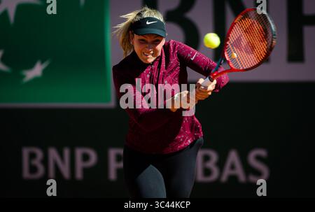 27 mai 2021, Paris, France : Donna Vekic de Croatie lors des essais en vue du tournoi du Grand Chelem Roland Garros 2021 (crédit image : © Rob Prange/AFP7 via ZUMA Wire) Banque D'Images